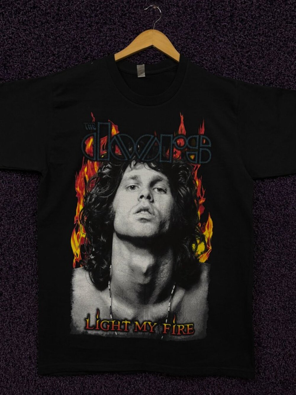 The Doors Light My Fire Album Jim Morrison Poster T-Shirt XL
